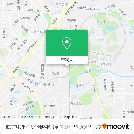 北京市朝阳区将台地区将府家园社区卫生服务站地图