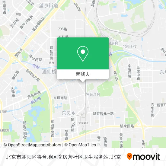 北京市朝阳区将台地区驼房营社区卫生服务站地图