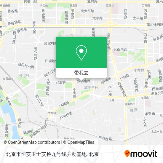 北京市恒安卫士安检九号线驻勤基地地图