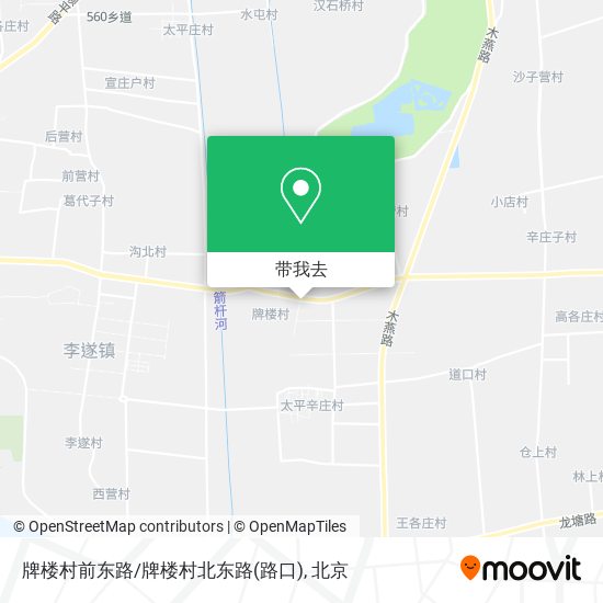 牌楼村前东路/牌楼村北东路(路口)地图