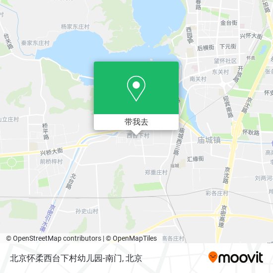 北京怀柔西台下村幼儿园-南门地图