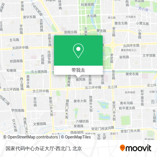 国家代码中心办证大厅-西北门地图