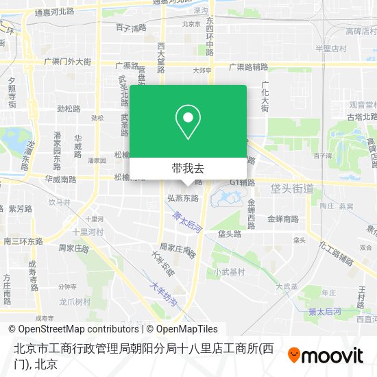 北京市工商行政管理局朝阳分局十八里店工商所(西门)地图