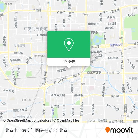 北京丰台右安门医院-急诊部地图