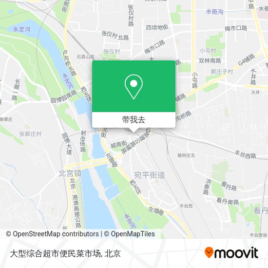 大型综合超市便民菜市场地图