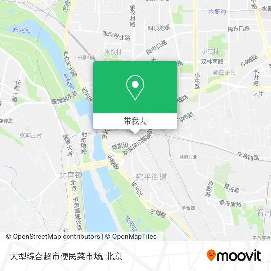 大型综合超市便民菜市场地图