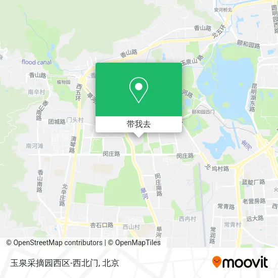 玉泉采摘园西区-西北门地图