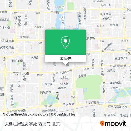 大栅栏街道办事处-西北门地图