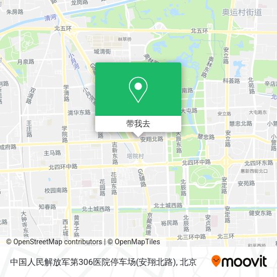 中国人民解放军第306医院停车场(安翔北路)地图