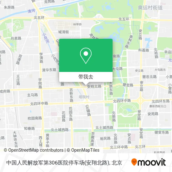 中国人民解放军第306医院停车场(安翔北路)地图