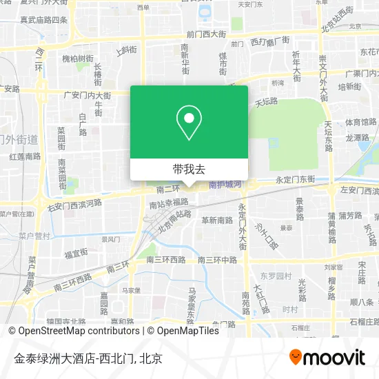 金泰绿洲大酒店-西北门地图
