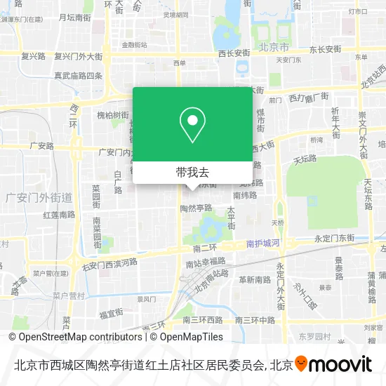 北京市西城区陶然亭街道红土店社区居民委员会地图