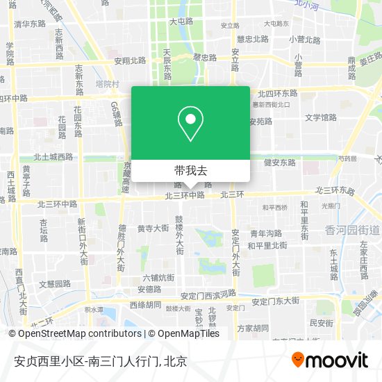 安贞西里小区-南三门人行门地图