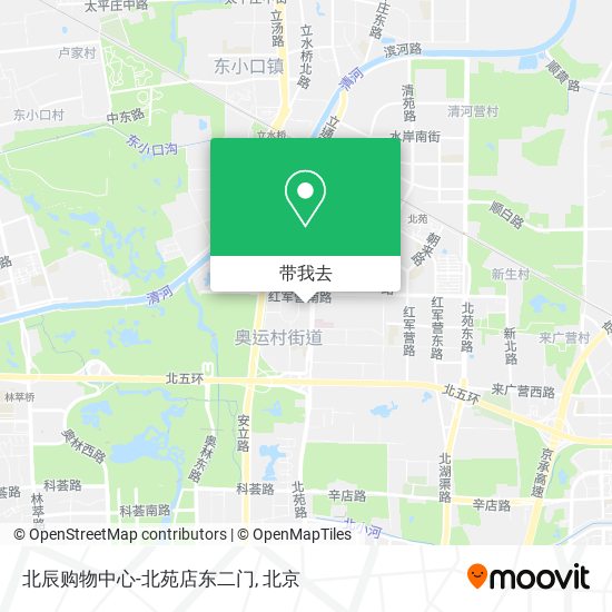 北辰购物中心-北苑店东二门地图