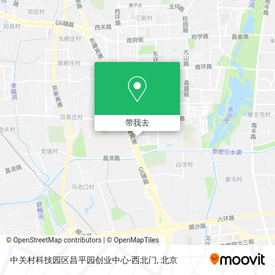 中关村科技园区昌平园创业中心-西北门地图