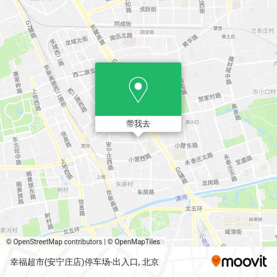幸福超市(安宁庄店)停车场-出入口地图