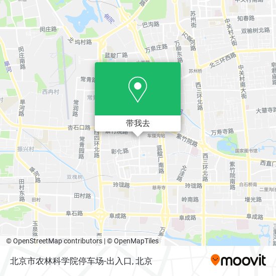 北京市农林科学院停车场-出入口地图