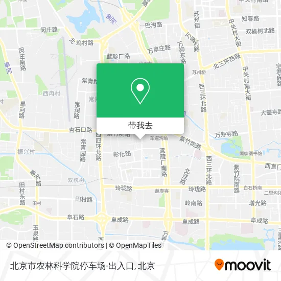 北京市农林科学院停车场-出入口地图