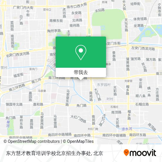 东方慧才教育培训学校北京招生办事处地图