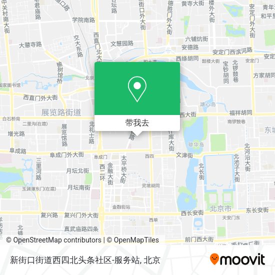 新街口街道西四北头条社区-服务站地图