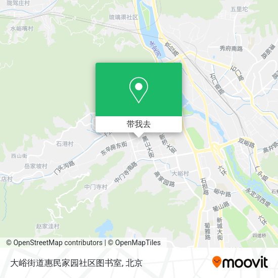 大峪街道惠民家园社区图书室地图