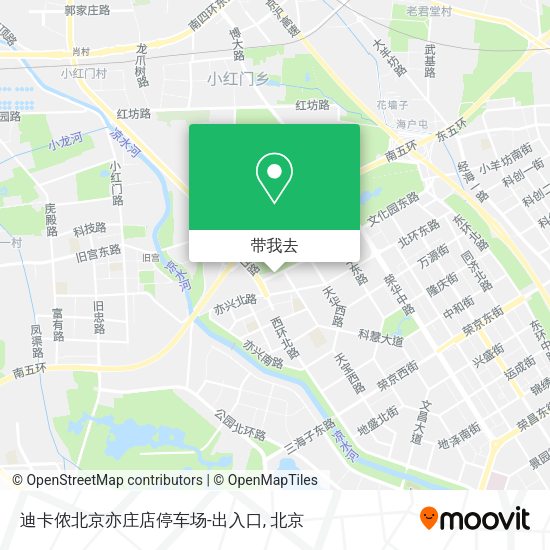 迪卡侬北京亦庄店停车场-出入口地图