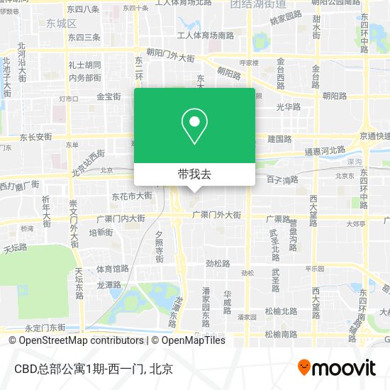 CBD总部公寓1期-西一门地图