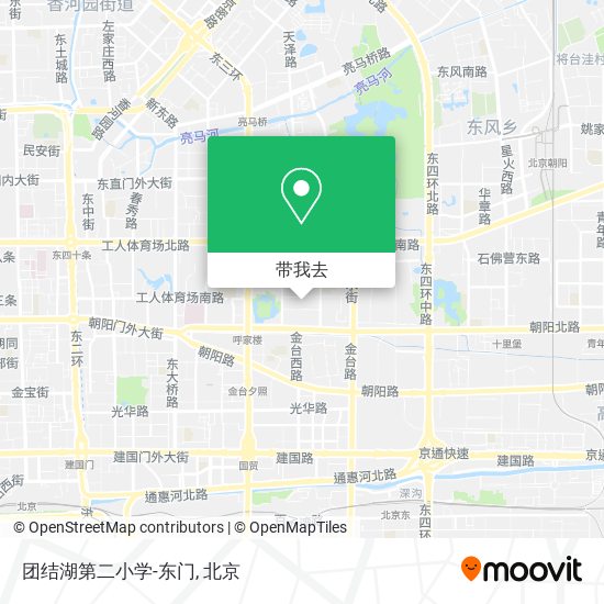 团结湖第二小学-东门地图