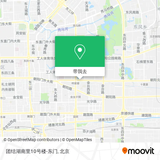 团结湖南里10号楼-东门地图