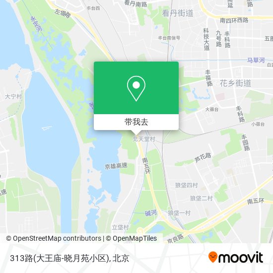 313路(大王庙-晓月苑小区)地图