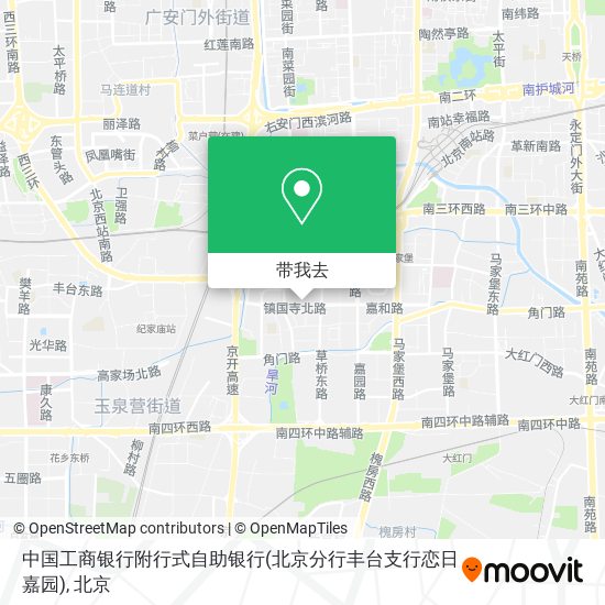 中国工商银行附行式自助银行(北京分行丰台支行恋日嘉园)地图