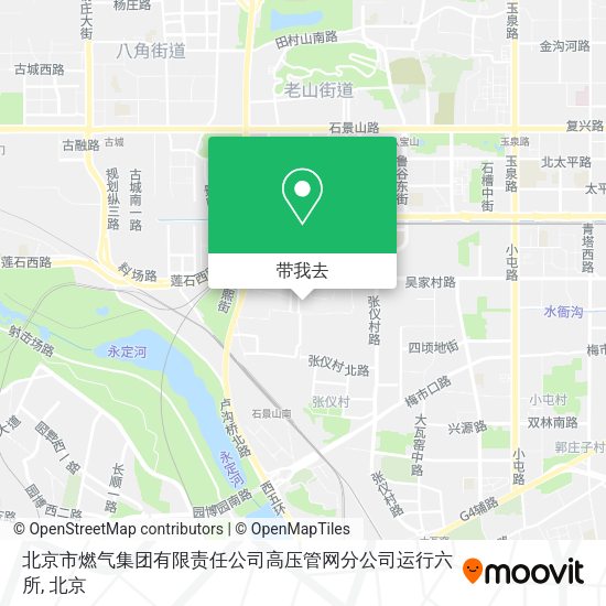 北京市燃气集团有限责任公司高压管网分公司运行六所地图