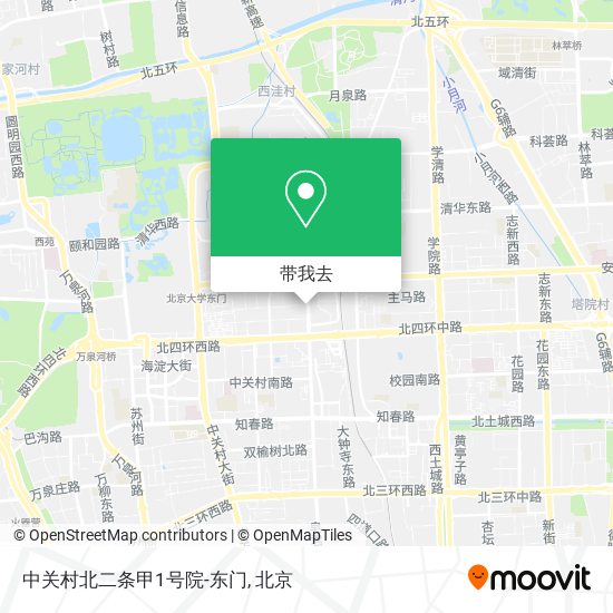 中关村北二条甲1号院-东门地图