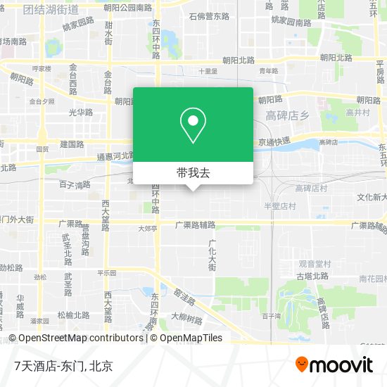 7天酒店-东门地图