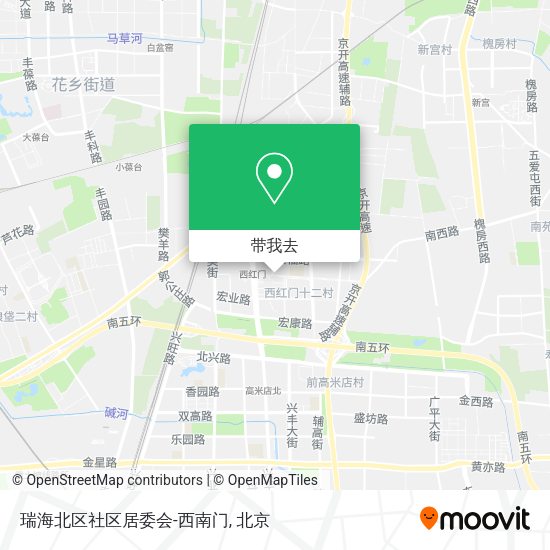 瑞海北区社区居委会-西南门地图