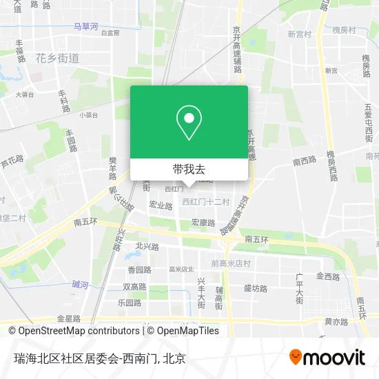 瑞海北区社区居委会-西南门地图