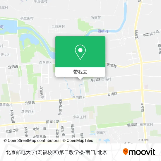 北京邮电大学(宏福校区)第二教学楼-南门地图