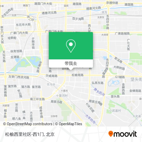 松榆西里社区-西1门地图