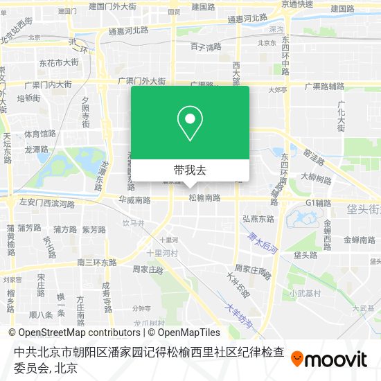 中共北京市朝阳区潘家园记得松榆西里社区纪律检查委员会地图