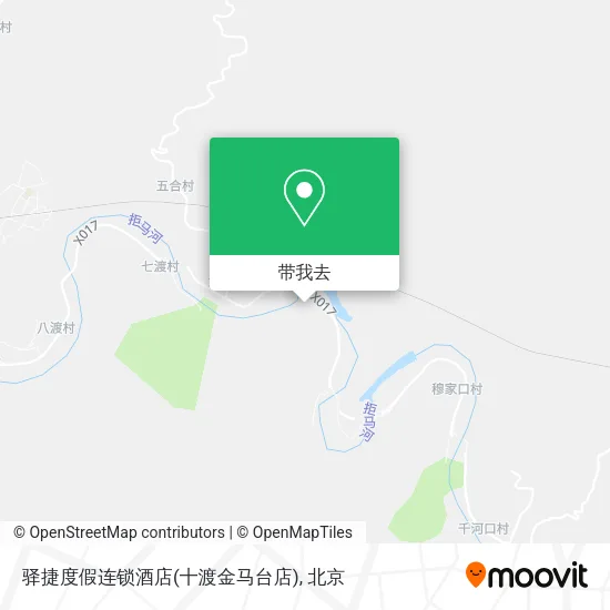驿捷度假连锁酒店(十渡金马台店)地图