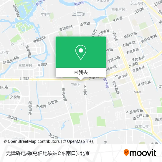 无障碍电梯(屯佃地铁站C东南口)地图