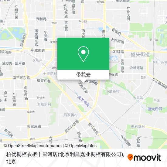 柏优橱柜衣柜十里河店(北京利昌嘉业橱柜有限公司)地图