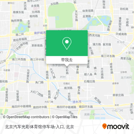 北京汽车光彩体育馆停车场-入口地图