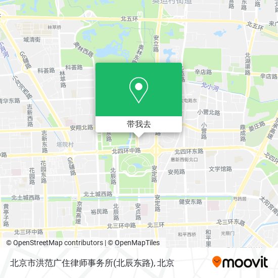 北京市洪范广住律师事务所(北辰东路)地图