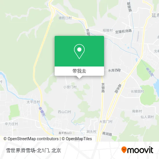雪世界滑雪场-北1门地图