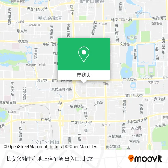 长安兴融中心地上停车场-出入口地图