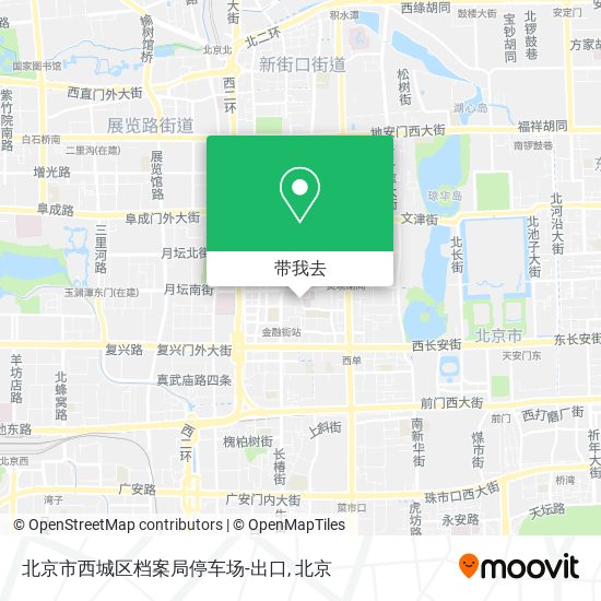 北京市西城区档案局停车场-出口地图