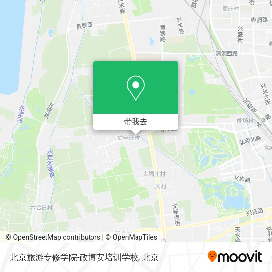 北京旅游专修学院-政博安培训学校地图
