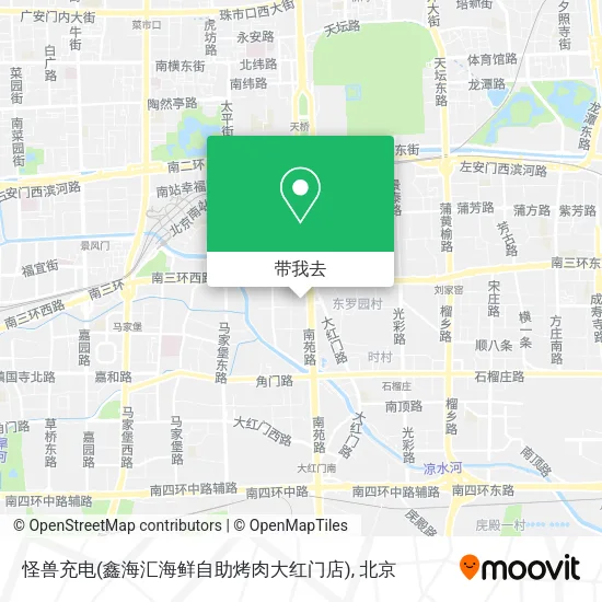 怪兽充电(鑫海汇海鲜自助烤肉大红门店)地图