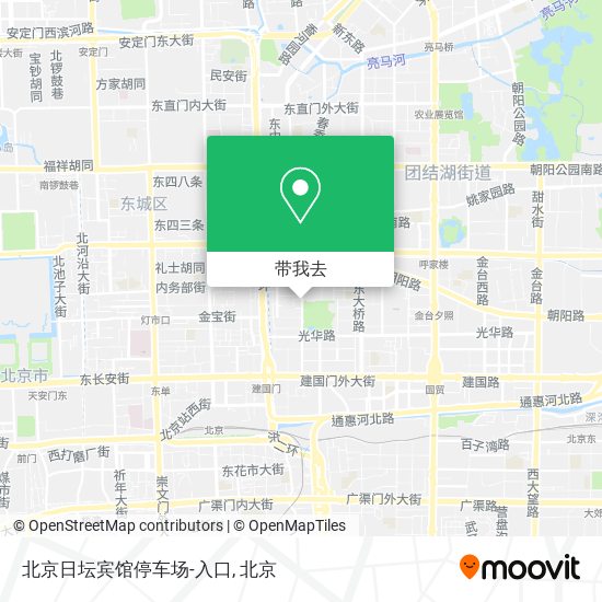 北京日坛宾馆停车场-入口地图